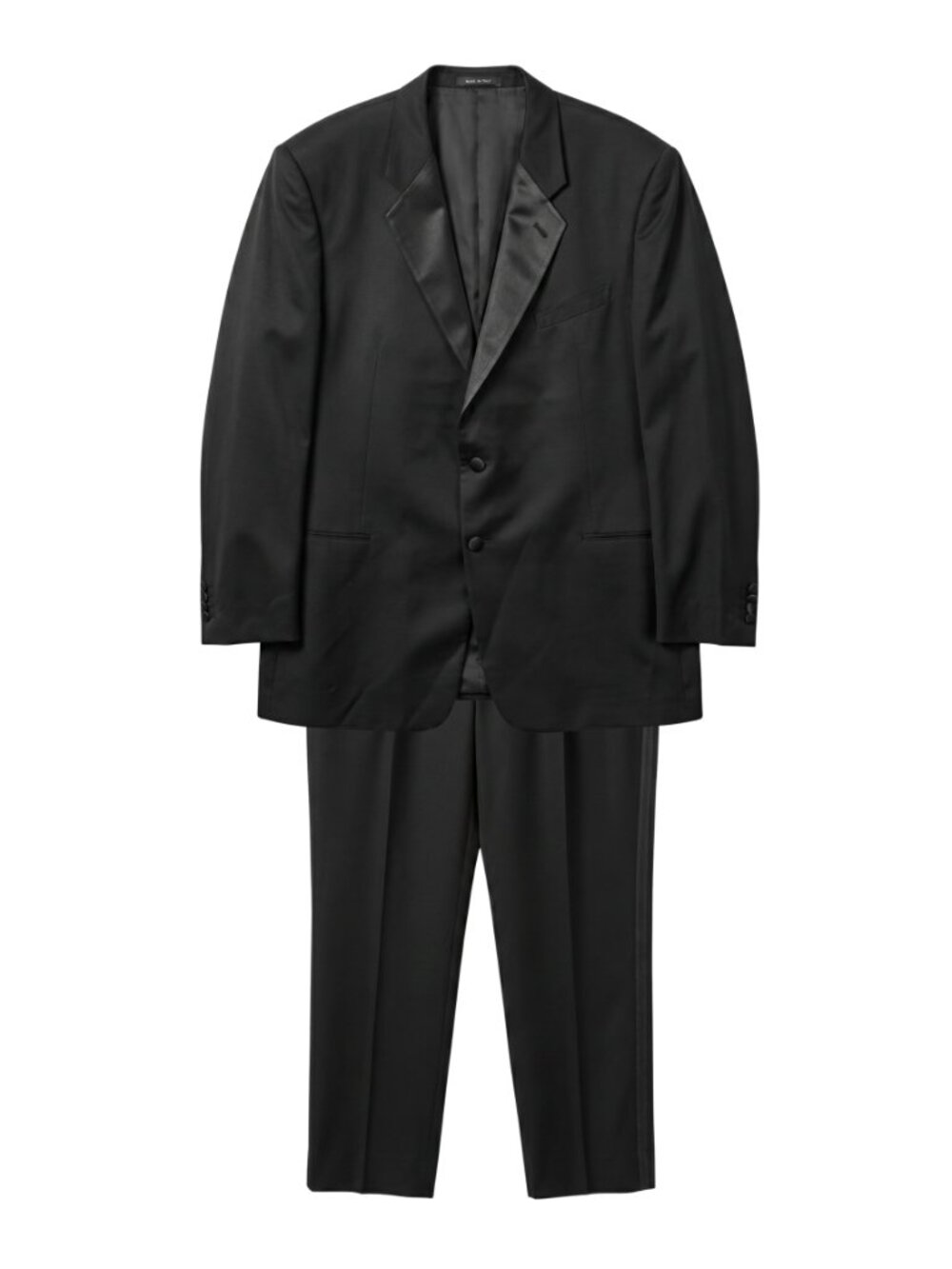 Armani Collezioni Black Wool Smoking Suit - Size IT 48L / US 38L